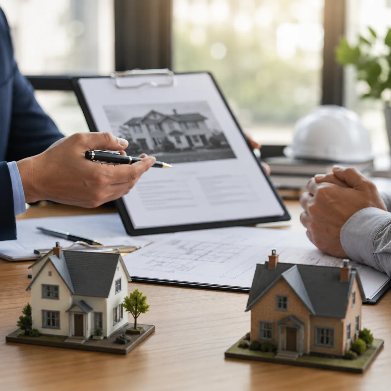Surveyor preparing an independent survey report for a buyer